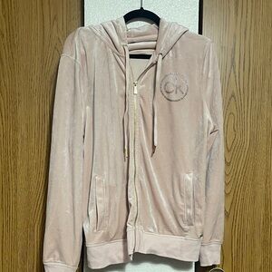Calvin Klein Blush Pink Velour Zip Hoodie
#21